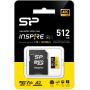 Silicon Power MicroSDXC Card Inspire Class 10 A2 UHS-I U3 V30 512GB w/ Adapter