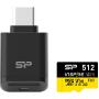 Silicon Power MicroSDXC Card Inspire Class 10 A2 V30 512GB w/ Type-C Reader