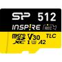 Silicon Power MicroSDXC Card Inspire Class 10 A2 V30 512GB w/ Type-C Reader