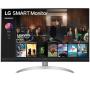Smart Monitor LG 32SQ700S-W 31.5'/ 4K/ Multimedia/ Regulable en altura/ Smart TV/ Plata y Blanco