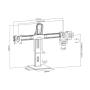 Soporte de Sobremesa con Contrapeso para 2 Monitores Aisens DT27TSR-065/ Giratorio/ Inclinable/ hasta 6kg