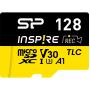 Silicon Power MicroSDXC Card Inspire Class 10 A1 UHS-I U3 V30 128GB w/ Adapter