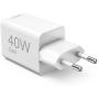 Hama Fast Charger Gan 2X USB-C Super-Mini-Charger PD 40 W White