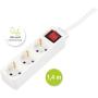 Hama Power Strip 3-FOLD w/ Switch EN Child Protection 1.4 M White