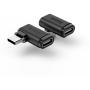 Hama USB-C-Hoekadapter 90 USB 3.2 GEN2 10 GBIT/s 5 A 240 W Set Van 2