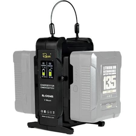 Rolux Dual Fast Charger RL-CH240S For V-Mount Battery