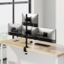 Soporte de Mesa para 4 Monitores y TV Aisens DT27TSR-379/ Giratorio/ Inclinable/ hasta 8kg