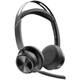 Auriculares Inalámbricos Poly Voyager Focus 2 para Microsoft Teams + Adaptador USB-C-A + Soporte de Carga/ con Micrófono/ Blueto