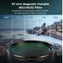 SmallRig 4726 5 In 1 Filter Kit VND 2 32 + CPL + 1/4 Effect Black Mist (67mm)