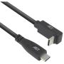 ACT USB 3.0 10GBPS 60W USB-C (Straight) To USB-C (Up/Down Angled) 0.5M