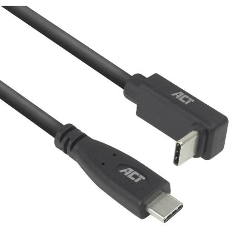 ACT USB 3.0 10GBPS 60W USB-C (Straight) To USB-C (Up/Down Angled) 2M