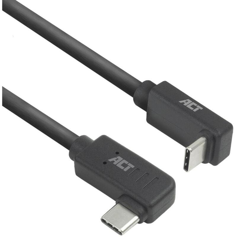 ACT USB 3.0 10GBPS 60W USB-C (Left/Right Angled) To USB-C (Up/Down Angled) 0.5M