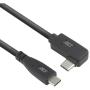 ACT USB 3.0 10GBPS 60W USB-C (Straight) To USB-C (Left/Right Angled) 0.5M