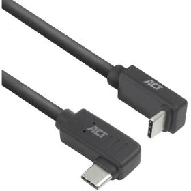 ACT USB 3.0 10GBPS 60W USB-C (Left/Right Angled) To USB-C (Up/Down Angled) 1M