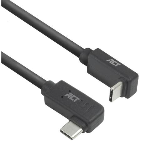ACT USB 3.0 10GBPS 60W USB-C (Left/Right Angled) To USB-C (Up/Down Angled) 1M