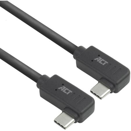 ACT USB 3.0 60W USB-C (Left/Right Angled) To USB-C (Left/Right Angled) 0.5M