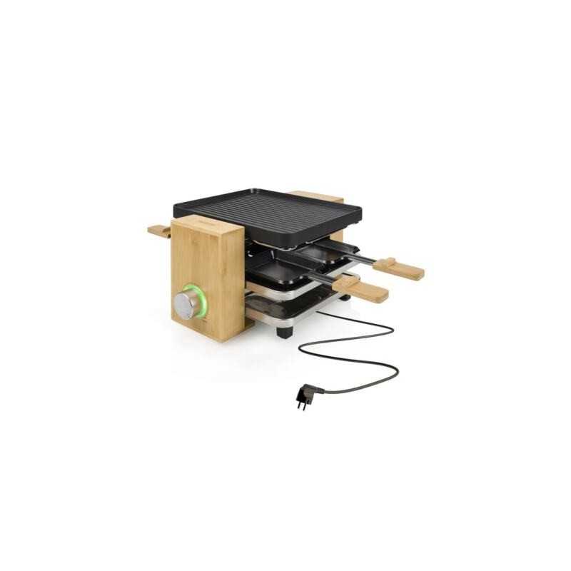 Grill Raclette Princess 162950 – 800 W, 8 sartenes, superficie mixta - Entrega 24h