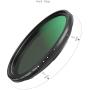 SmallRig 4581 Attachable VND Filter ND2 ND32 (1 5 Stop) 67mm