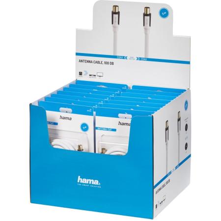 Hama Antenna Cable Coax-Plug-Coax-KOPP. Stof 3.0 M 100 DB White Display
