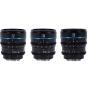Sirui Nightwalker 24 35+55mm T1.2 S35 MF Cine Lens Bundle X-Mount Black