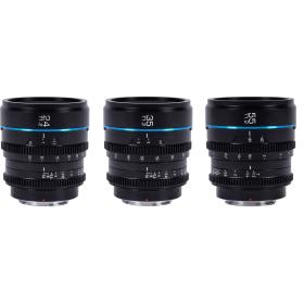 Sirui Nightwalker 24 35+55mm T1.2 S35 MF Cine Lens Bundle X-Mount Black