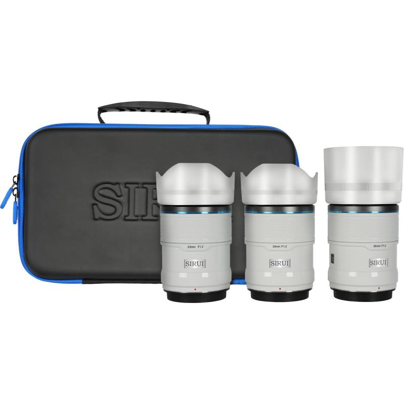 Sirui Sniper 23+33+56mm f/1.2 Apsc Auto-Focus Lens Kit (Z Mount White)