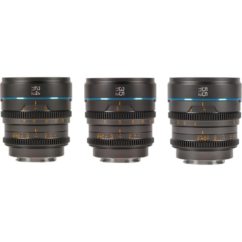 Sirui Nightwalker Series 24 35&amp;amp;55mm T1.2 S35 M-Focus Cine Lens L-Mount Grey