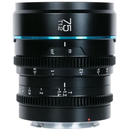 Sirui Nightwalker Series 75mm T1.2 S35 Manual Focus Cine Lens (L Mount Black)
