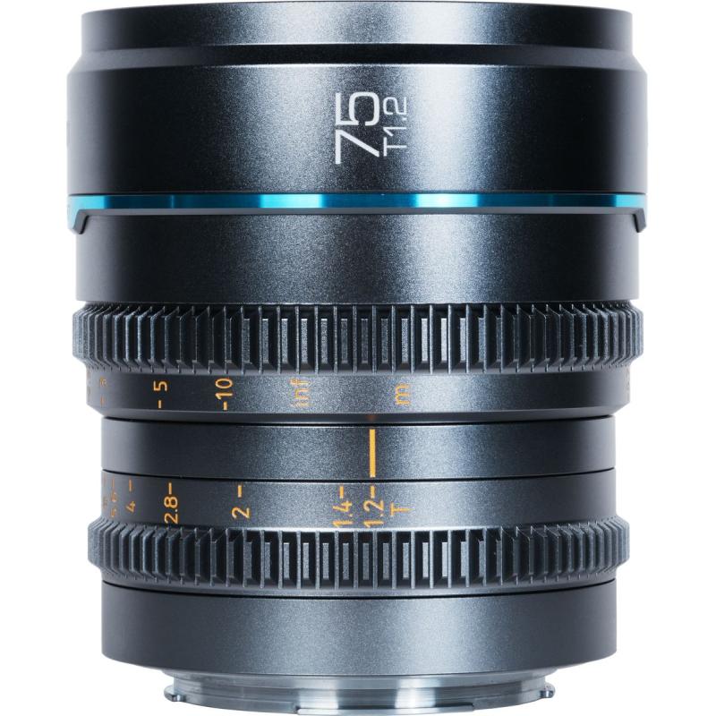 Sirui Nightwalker 75mm T1.2 S35 Manual Focus Cine Lens (X Mount Gun Metal Grey)