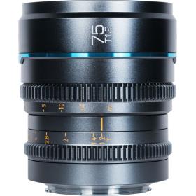 Sirui Nightwalker 75mm T1.2 S35 Manual Focus Cine Lens (E Mount Gun Metal Grey)