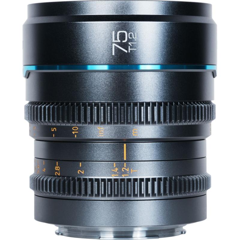 Sirui Nightwalker 75mm T1.2 S35 Manual Focus Cine Lens (E Mount Gun Metal Grey)