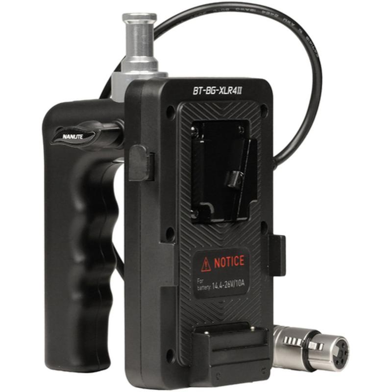 Nanlite V-Mount Battery Grip w/ 4-PIN XLR Connector