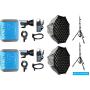 Nanlite FC-120B LED Bi-Colour Spot Light Dual Kit (w/ Light Stand And Softbox)