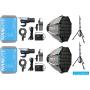 Nanlite FC-60B LED Bi-Colour Spot Light Dual Kit (w/ Light Stand And Softbox)