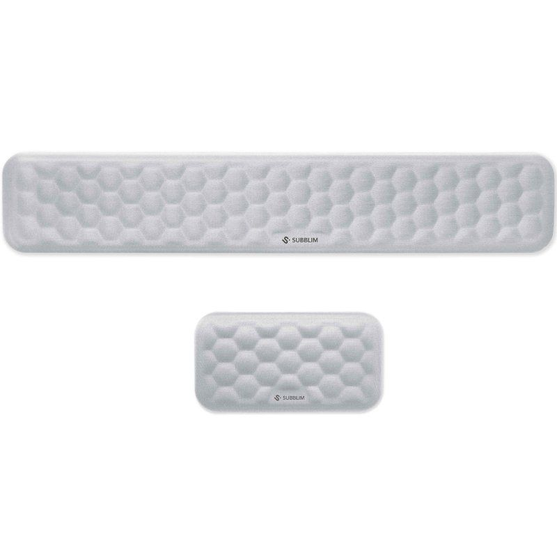 Pack de 2 Reposamuñecas Subblim Ergo AirPadding/ Plateadas