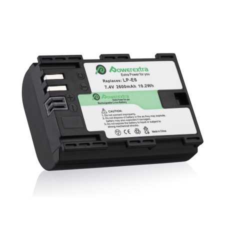 Comprar - Powerextra Batería  LP-E6 de Repuesto de 2600mAh - Bulk - Entrega 24h - Ganga Electrónica