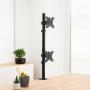 Soporte de Mesa para 2 Monitores TooQ DB1233TNV-B/ Giratorio/ Inclinable/ hasta 8kg