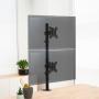 Soporte de Mesa para 2 Monitores TooQ DB1233TNV-B/ Giratorio/ Inclinable/ hasta 8kg