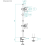 Soporte de Mesa para 2 Monitores TooQ DB1233TNV-B/ Giratorio/ Inclinable/ hasta 8kg