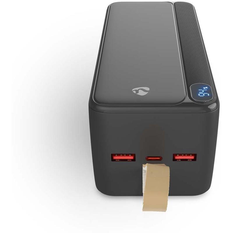 Nedis PowerBank | 30000 mAh | Output 1X USB-C 2X USB-A | Input 1X USB-C | 20W