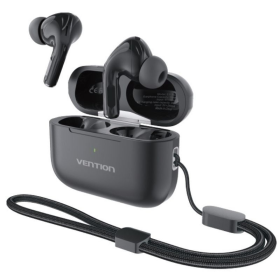 Auriculares Bluetooth Vention Echo Lite E11 con estuche de carga/ Autonomía 6h/ Negros