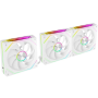 Pack 3 Ventiladores Mars Gaming MF-LINKFINITYKIT2/ 12cm/ ARGB/ Blanco