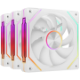 Pack 3 Ventiladores Mars Gaming MF-LINKFINITYKIT2/ 12cm/ ARGB/ Blanco