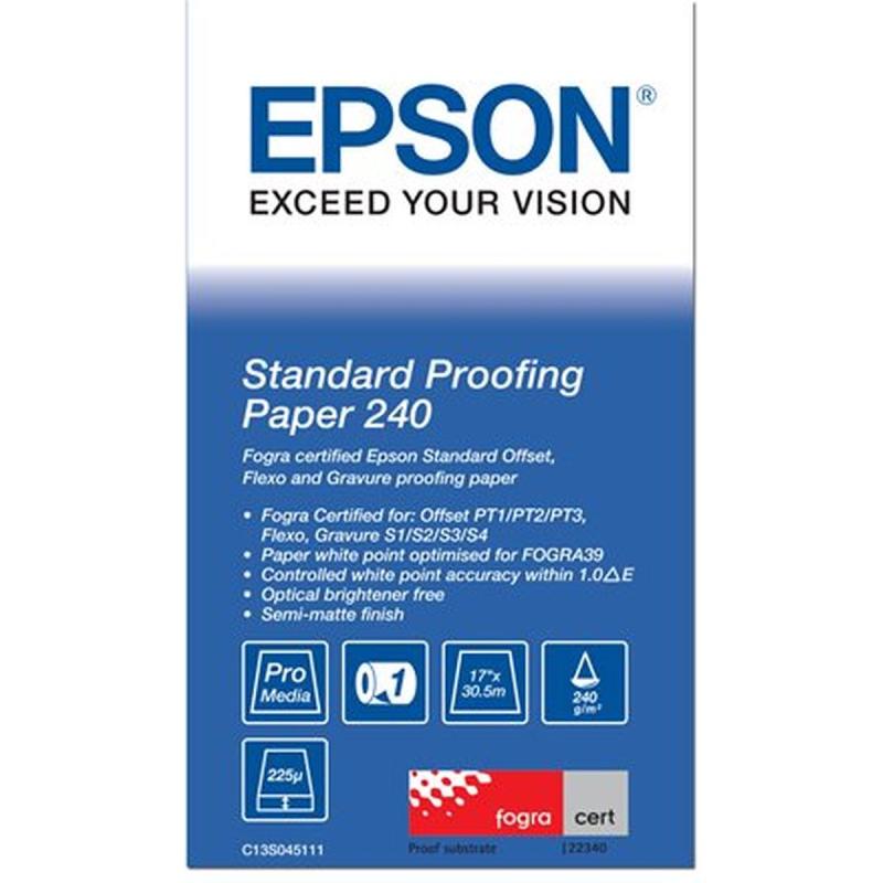 Epson S045111 Standard Proofing Paper Inktjet 240G/M2 432mm