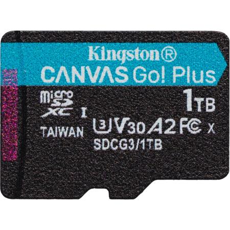 Kingston 1TB MicroSDXC Canvas Go Plus 170R A2 U3V30 Single Pack w/o ADP