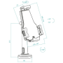 Soporte de Mesa/Pared para Smartphone/Tablet TooQ TQTDS0812/ Antirrobo/ Negro