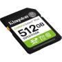 Tarjeta de Memoria Kingston CANVAS Select Plus 512GB SD XC/ Clase 10/ 150MBs