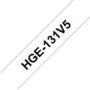 Brother 12mm Black On Clear High Grade Tape