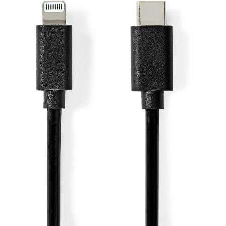 Nedis Lightning Cable | USB 2.0 |8-PINS | USB-C Male | 480 Mbps | 1.00 M | Black