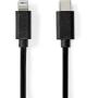 Nedis Lightning Cable | USB 2.0 |8-PINS | USB-C Male | 480 Mbps | 1.00 M | Black